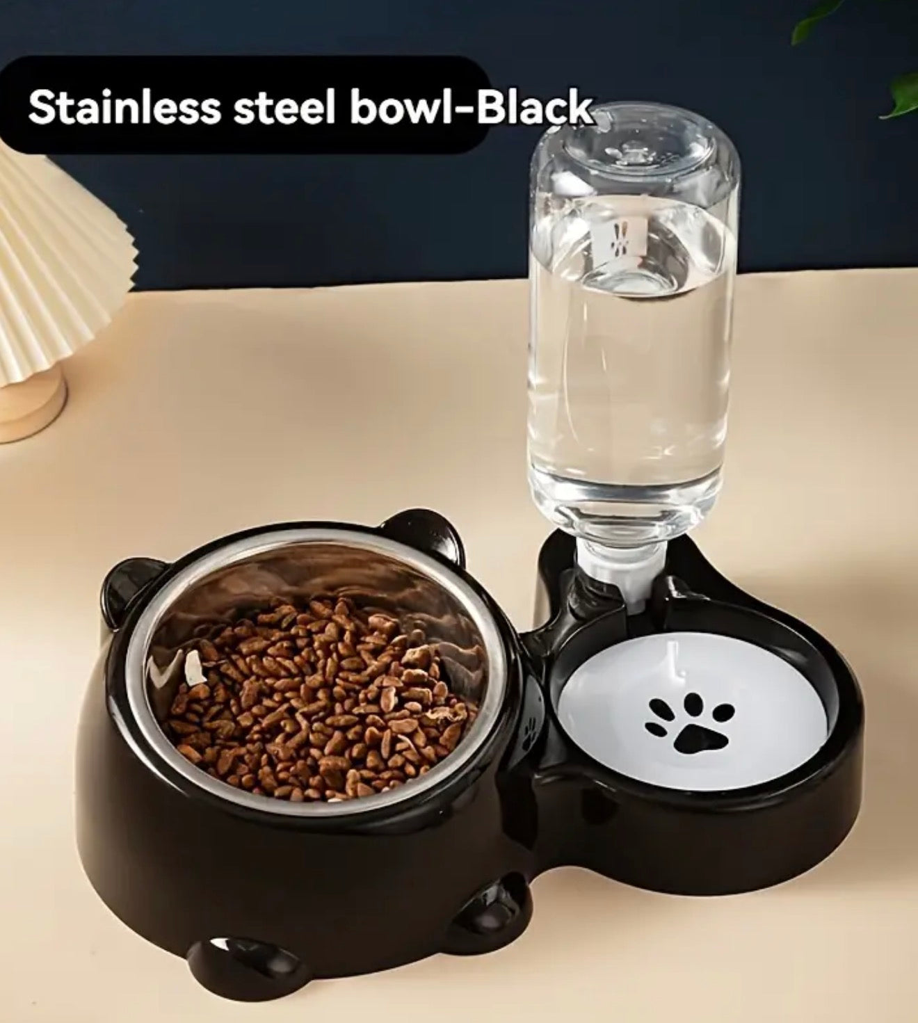 Automatic Pet Feeder & Water Dispenser Set – Gravity Food Feeder with Dual Bowls for Cats and Dogs