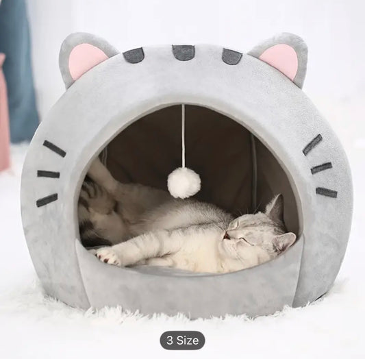 Cozy Foldable Pet House – Soft Washable Bed for Cats, Puppies & Small Dogs